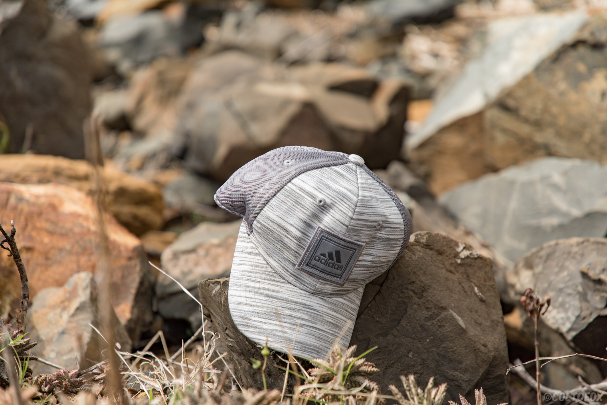 Hat on the rocks